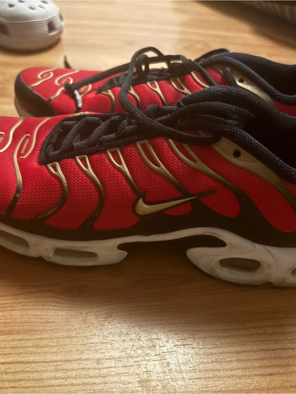 Nike air max plus Red, Gold & Black women sneakers